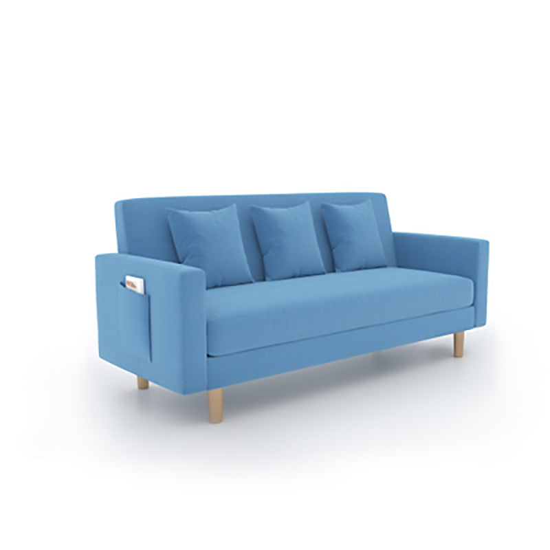 Scandinavian Tight Back Sofa with Storage and Square Arm 65H