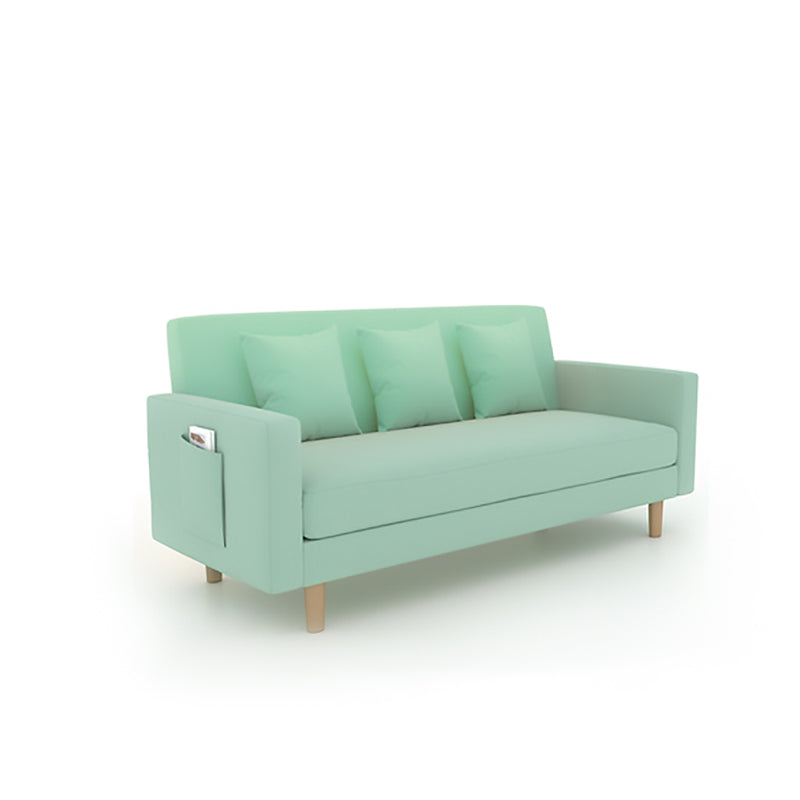 Scandinavian Tight Back Sofa with Storage and Square Arm 65H