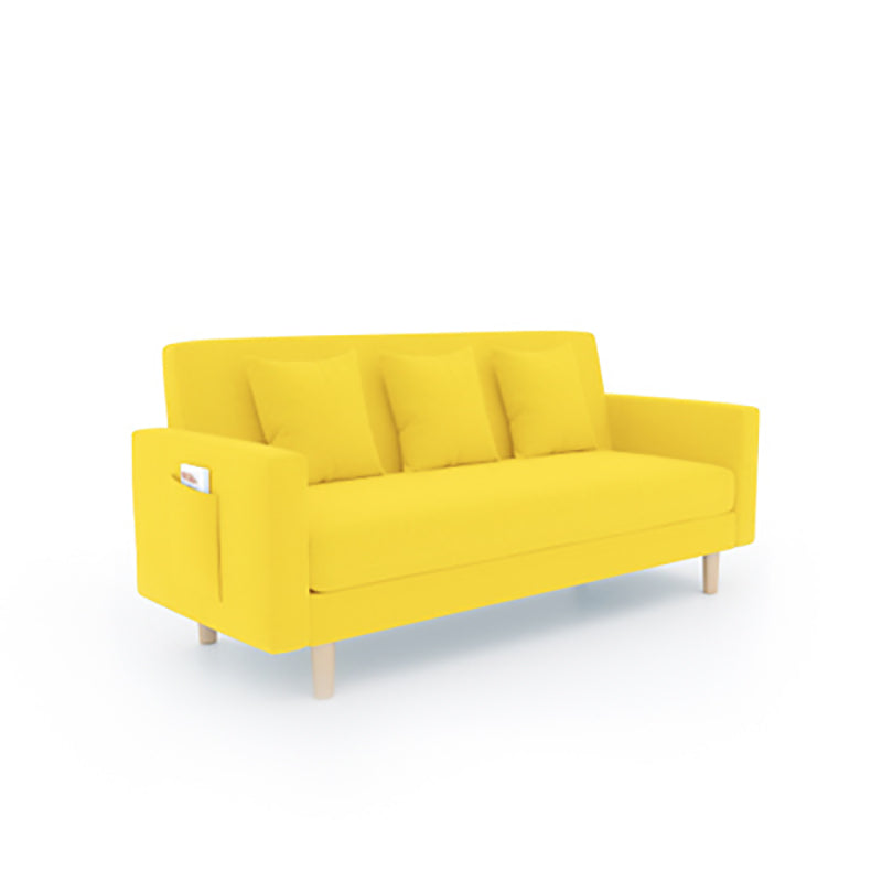 Scandinavian Tight Back Sofa with Storage and Square Arm 65H