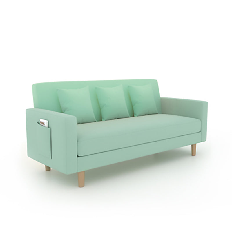 Scandinavian Tight Back Sofa with Storage and Square Arm 65H