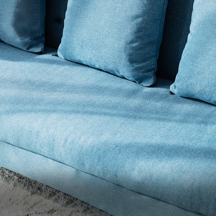 Scandinavian Tight Back Sofa with Storage and Square Arm 65H
