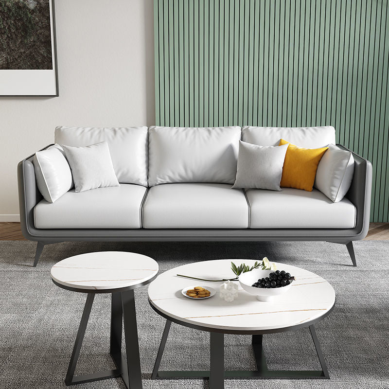 Contemporary Pillow Top Arm Reclining Sofa with Sewn Pillow Back
