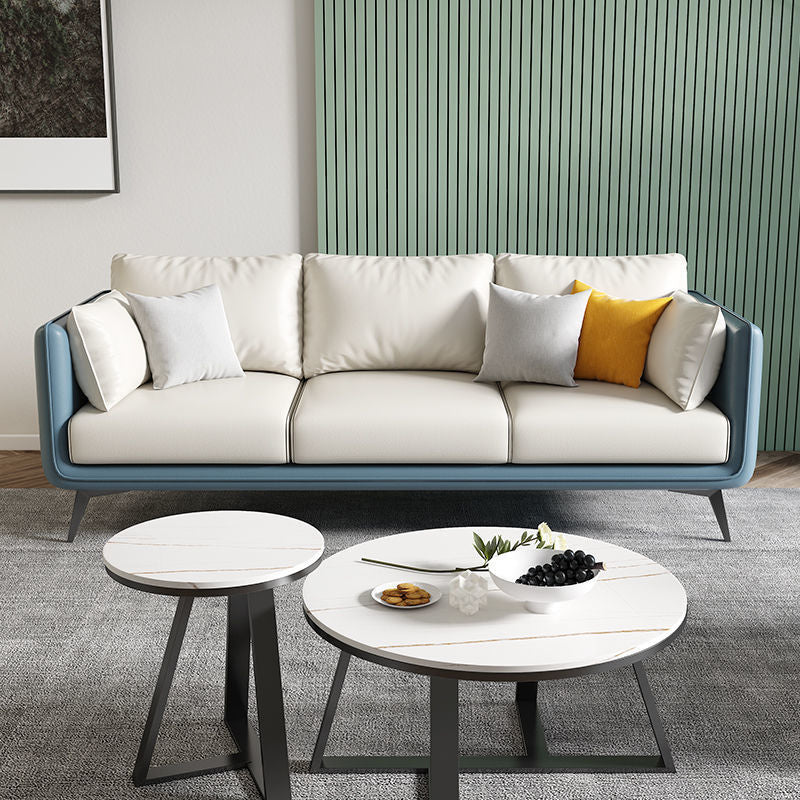 Contemporary Pillow Top Arm Reclining Sofa with Sewn Pillow Back