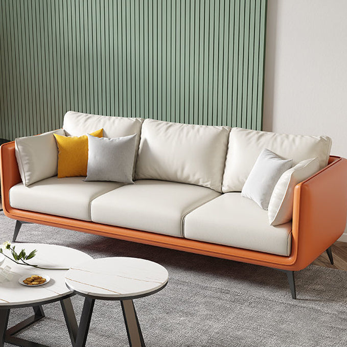Contemporary Pillow Top Arm Reclining Sofa with Sewn Pillow Back
