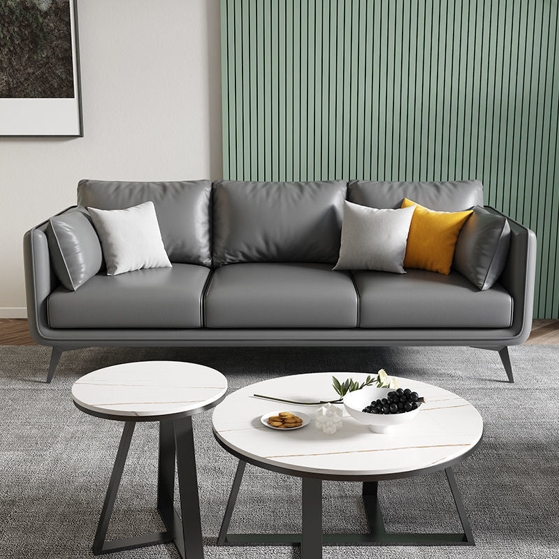 Contemporary Pillow Top Arm Reclining Sofa with Sewn Pillow Back