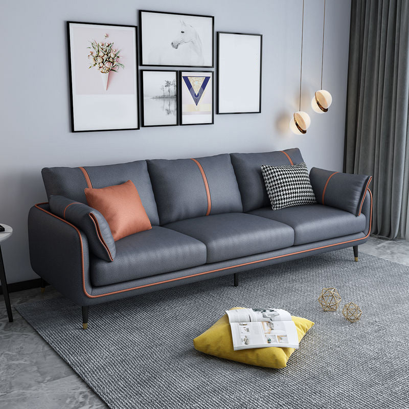 Stationäre Färbung resistent 3 Sitzer Wohnzimmer Standardsofa mit mehreren Kissen