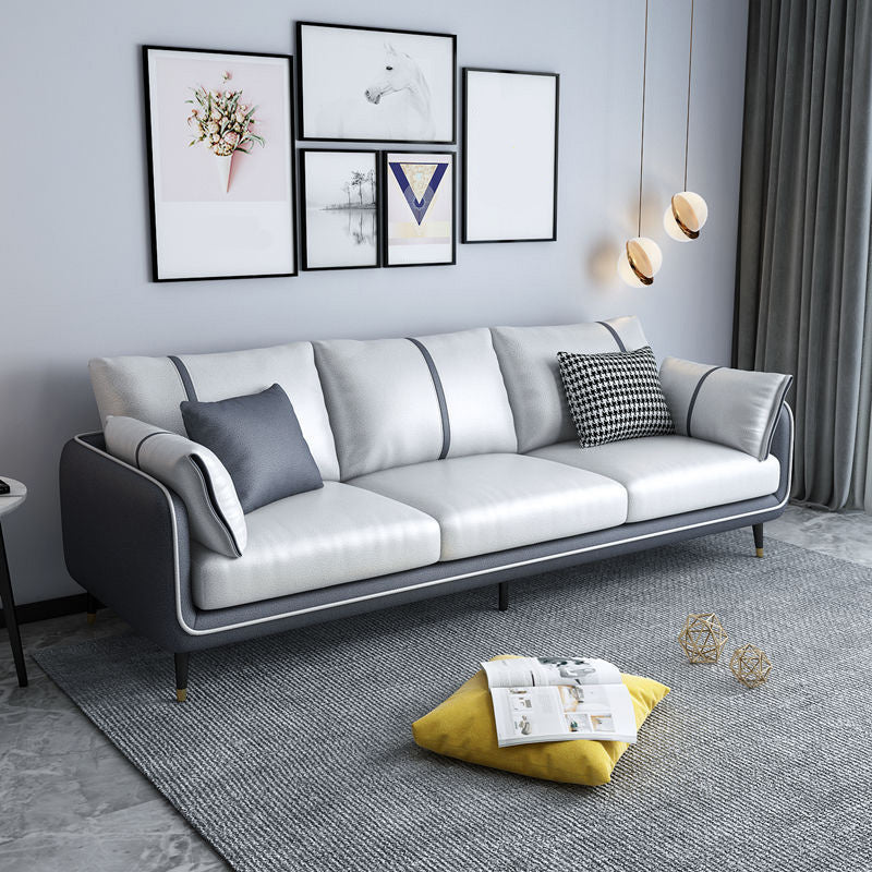 Stationäre Färbung resistent 3 Sitzer Wohnzimmer Standardsofa mit mehreren Kissen