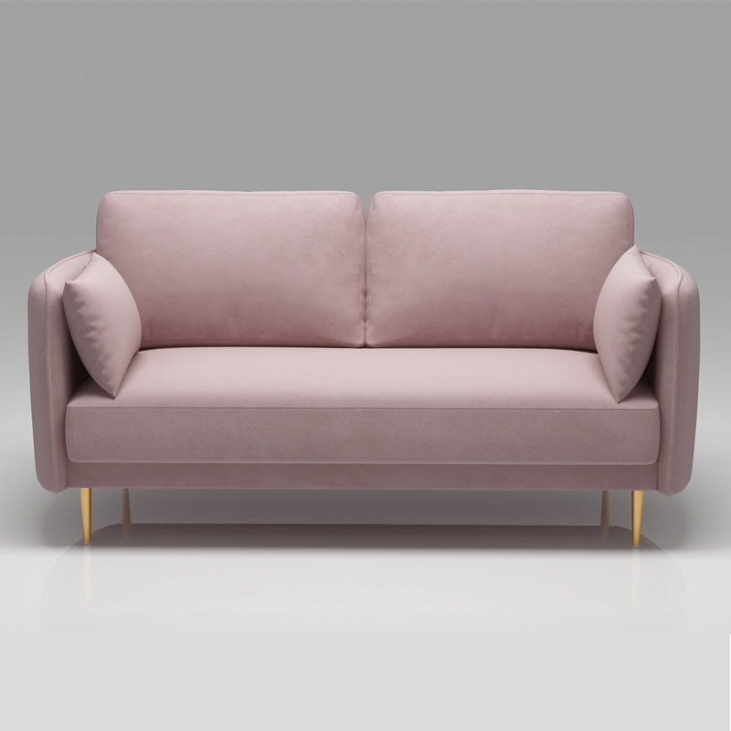 Mid-Century Modern Square Arm Sofa 32.2-In High Cushions Slipcovered Sofa