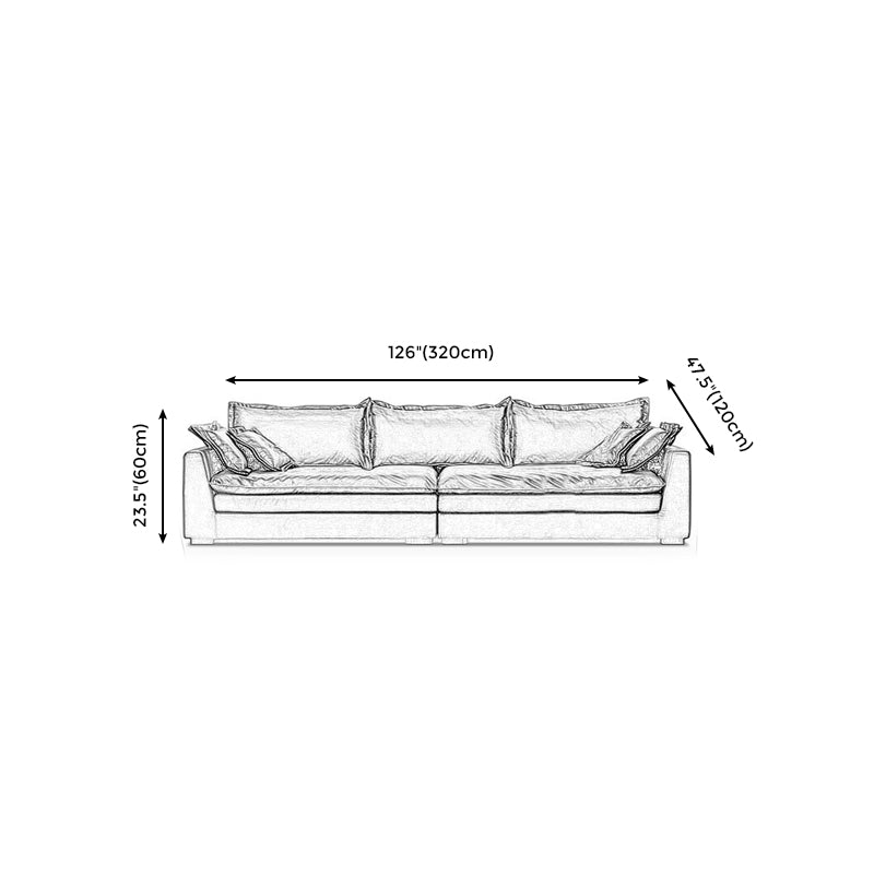 Black Contemporary Faux Leather Tuxedo Arm Sofa with Bolster Pillows for Living Room