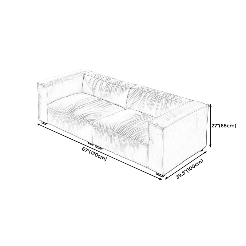 Modern Cushions Sofa 39"W Sofa with Square Arm for Living Room