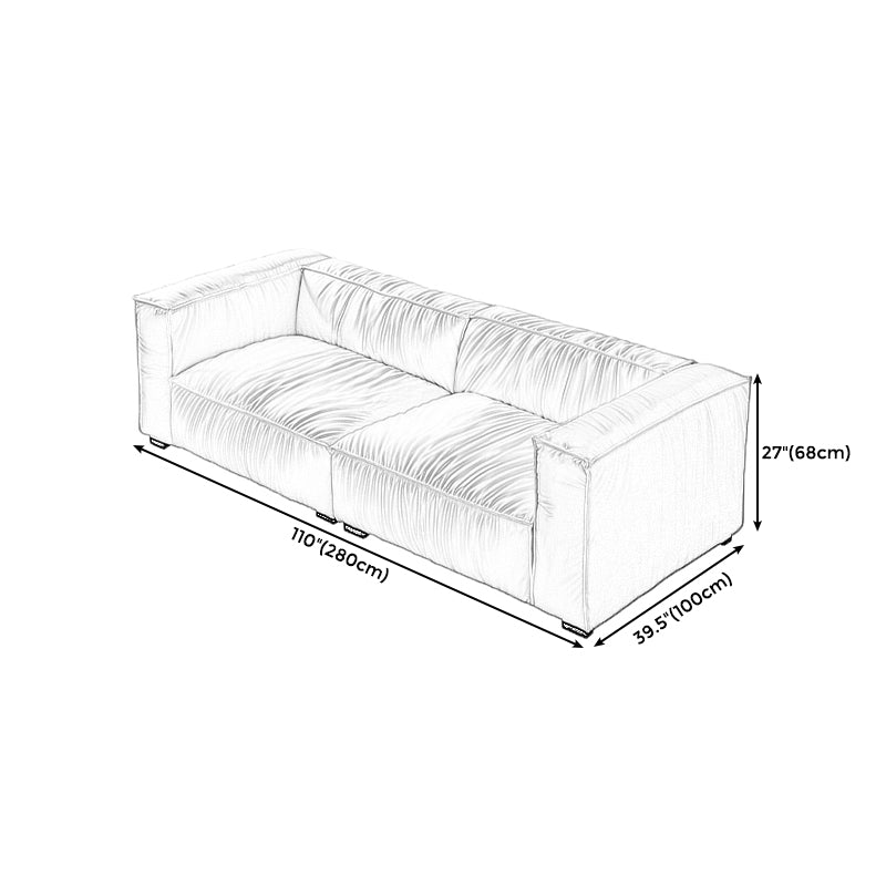 Modern Cushions Sofa 39"W Sofa with Square Arm for Living Room