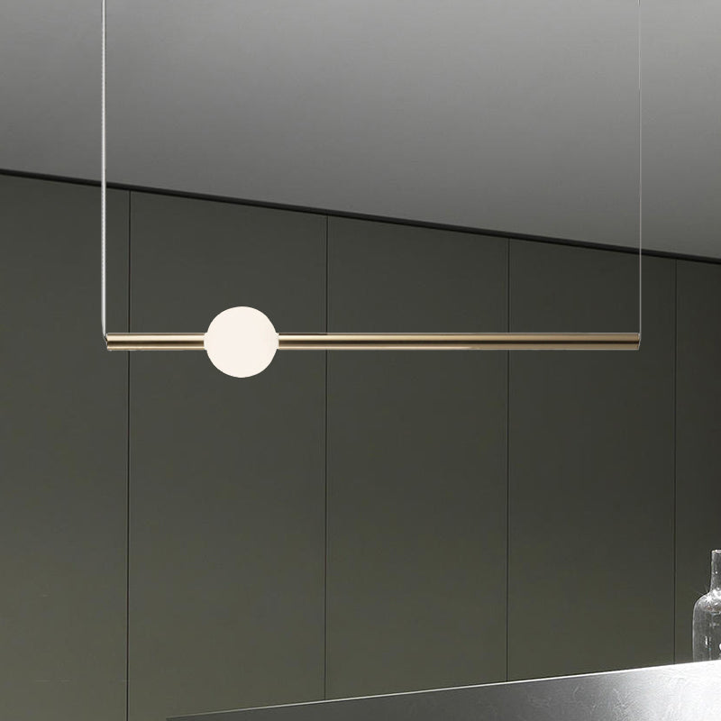 Tube White/Gold Glass Chandelier Lamp Modernist 1 Lights Gold/White Led Ceiling Pendant Light with Horizontal/Vertical Design