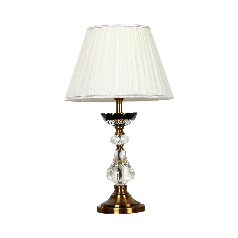 Zeitgenössischer 1 Glühbirnen -Task Lighting White Flare Lesebuchbuch Licht mit Stoffton