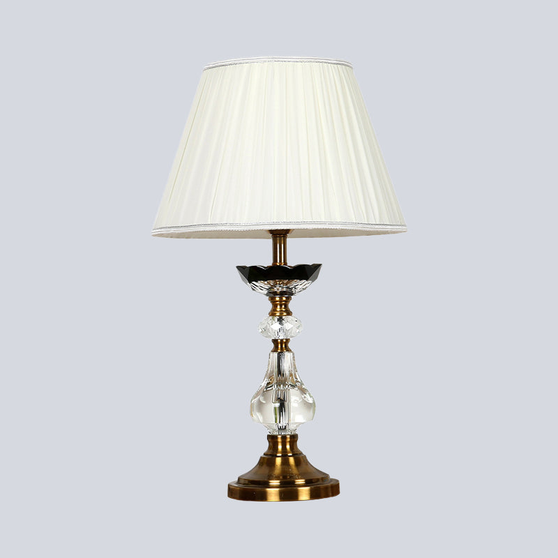 Zeitgenössischer 1 Glühbirnen -Task Lighting White Flare Lesebuchbuch Licht mit Stoffton