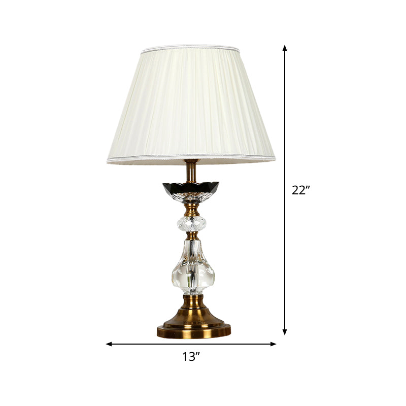 Zeitgenössischer 1 Glühbirnen -Task Lighting White Flare Lesebuchbuch Licht mit Stoffton