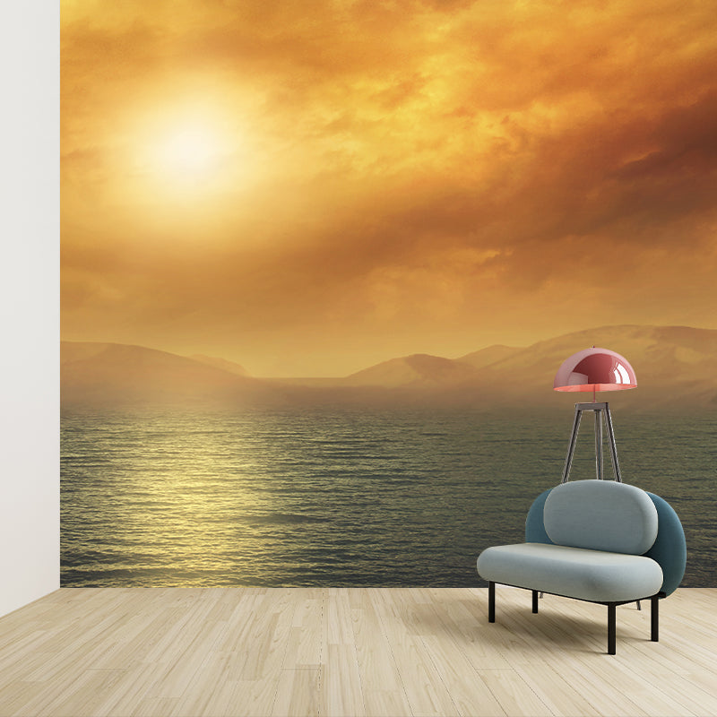 Illustration Wall Mural Wallpaper Mountain Sitting Room Wall Mural