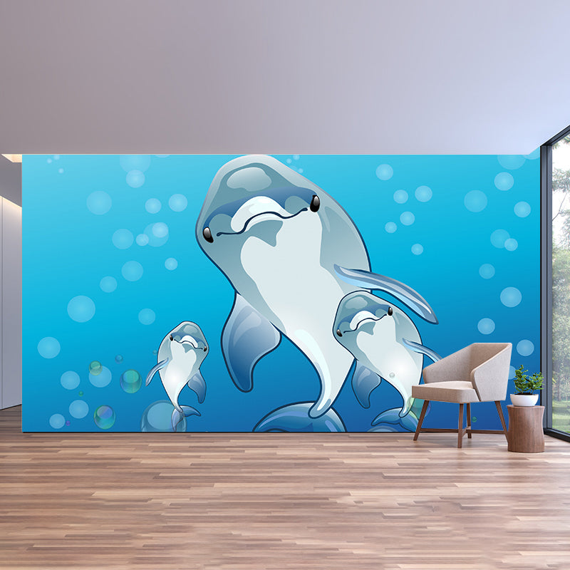 Modern Illustration Mural Wallpaper Sea World Living Room Wall Mural