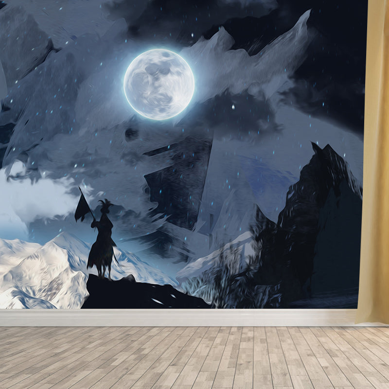 Mountain Illustration Mural Wallpaper Decorative Bedroom Wall Mural