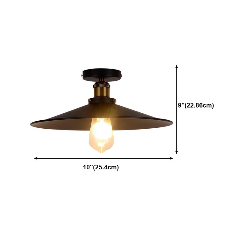 Noir près de lampe à plafond style industriel metal de plafond évasé
