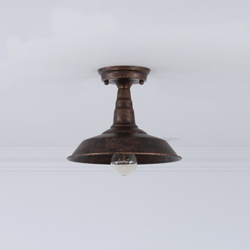 Lampada semi-floscio in metallo semi-flush ombreggiata in stile semi-filo