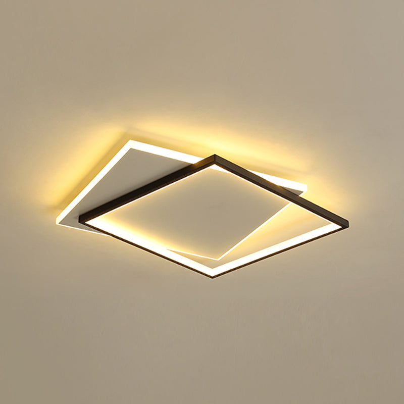 Plafond métallique carré Light Mount de montage simple LED Black Light