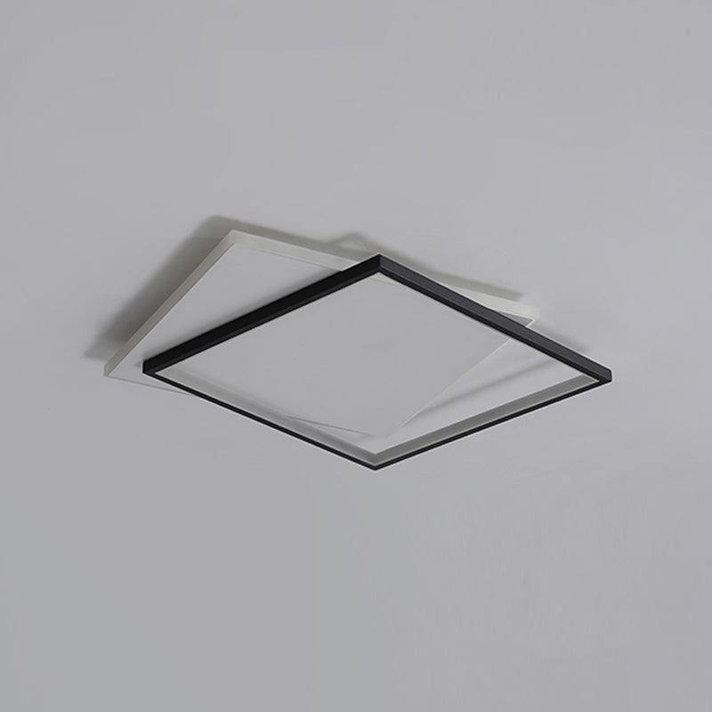 Plafond métallique carré Light Mount de montage simple LED Black Light