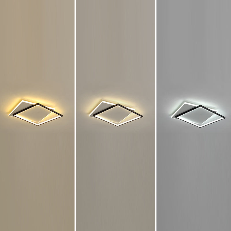 Plafond métallique carré Light Mount de montage simple LED Black Light