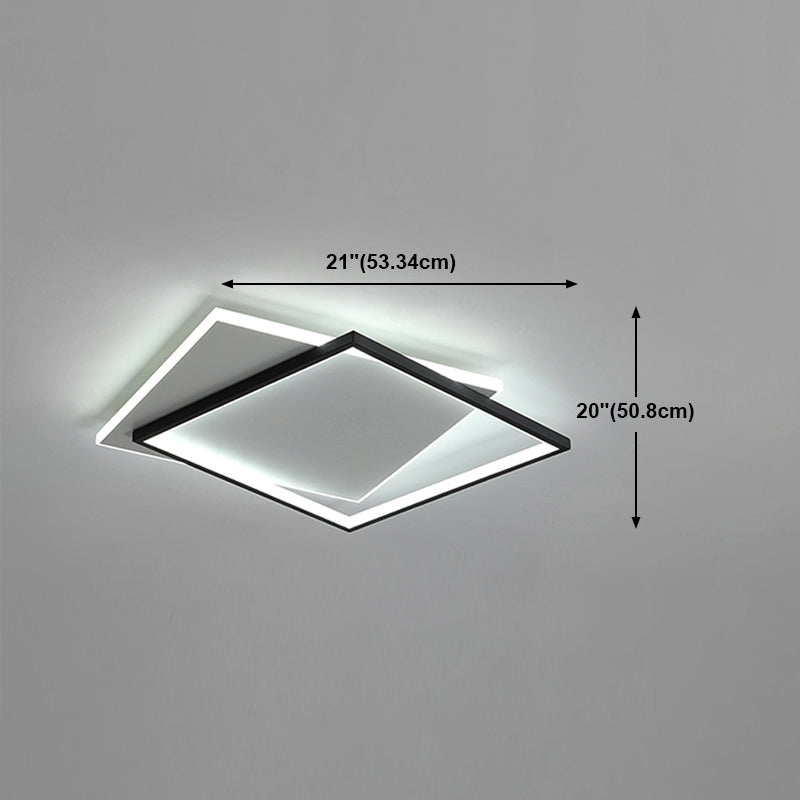 Plafond métallique carré Light Mount de montage simple LED Black Light