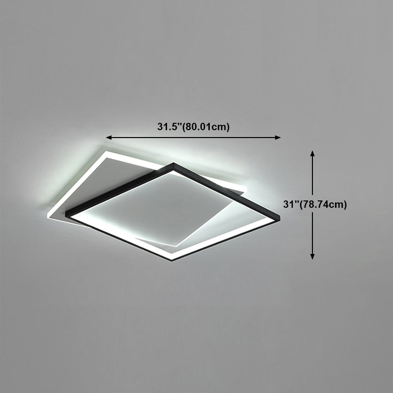 Plafond métallique carré Light Mount de montage simple LED Black Light