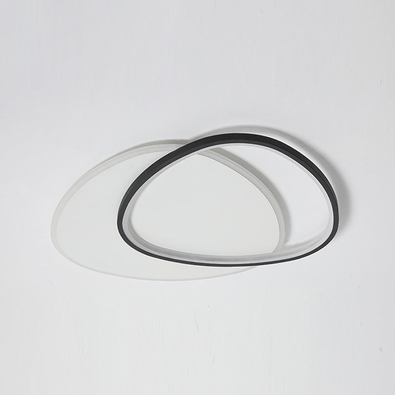 Triangles moderne Éclairage de plafond en métal LED CHAMBRE ALIMENTATION DE PLATIFICATION EN NOIR