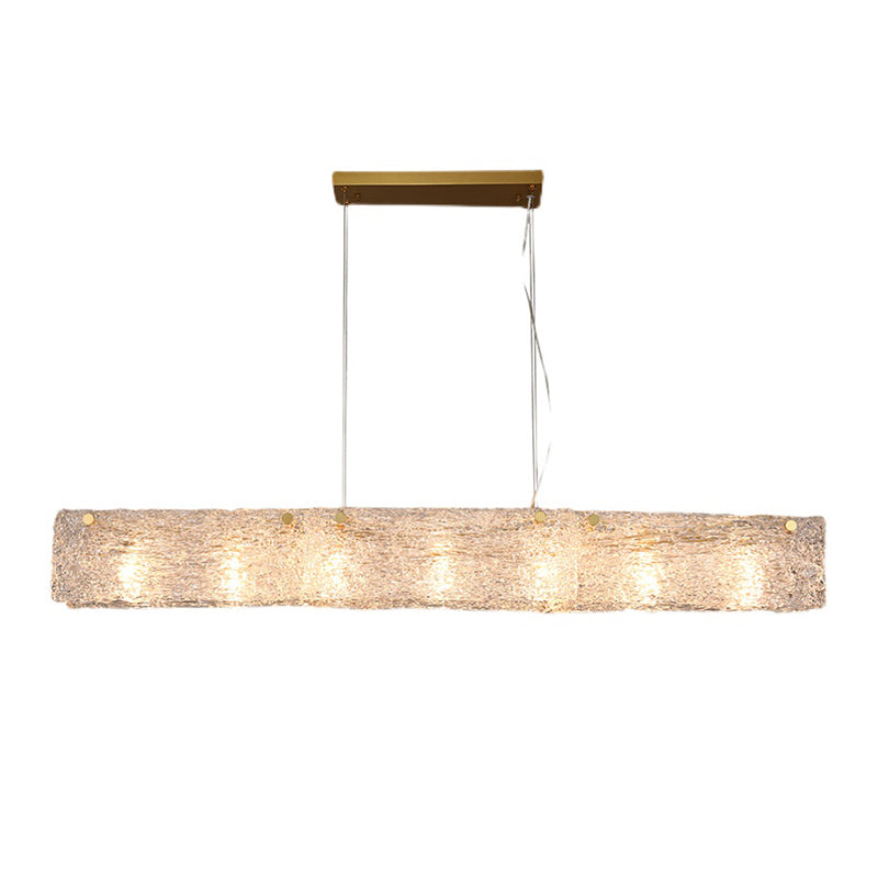 Luces colgantes rectangulares de estilo moderno luces colgantes de vidrio transparente