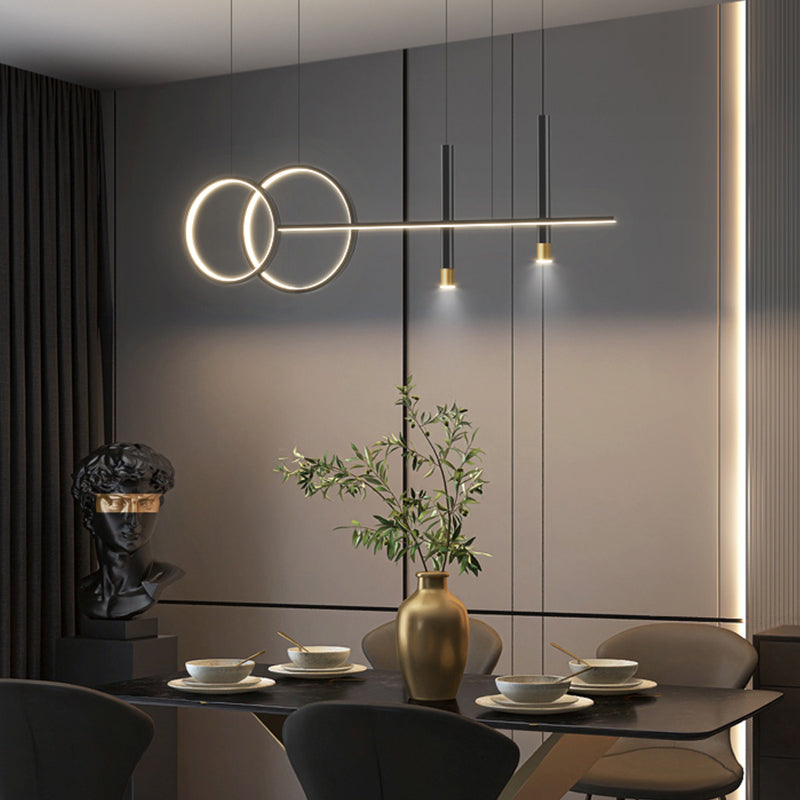 Lámpara de 5 cables de geometría de geometría moderna Lámpara de 5 cabezas de restaurante con sombra de gel de sílice