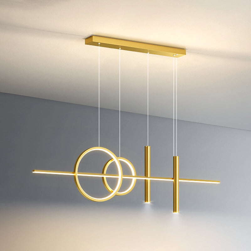 Lámpara de 5 cables de geometría de geometría moderna Lámpara de 5 cabezas de restaurante con sombra de gel de sílice