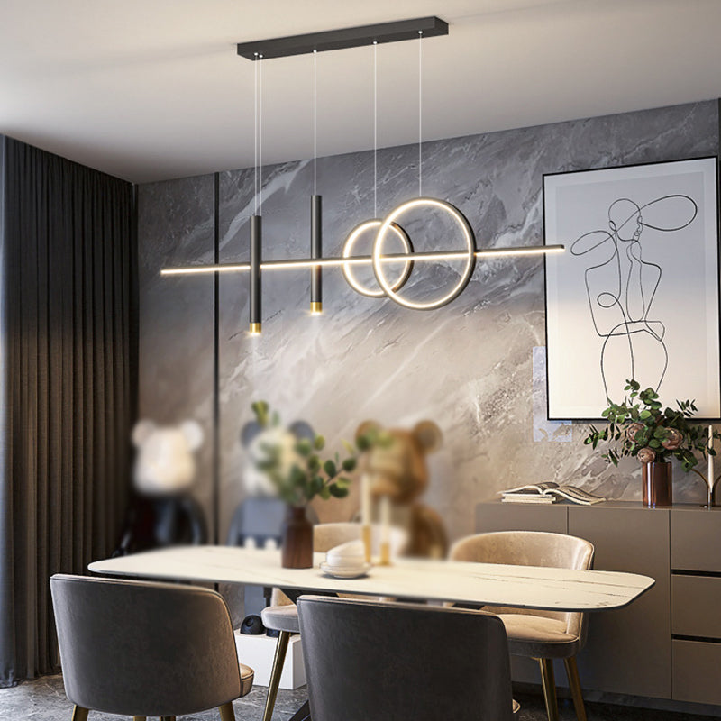 Lámpara de 5 cables de geometría de geometría moderna Lámpara de 5 cabezas de restaurante con sombra de gel de sílice