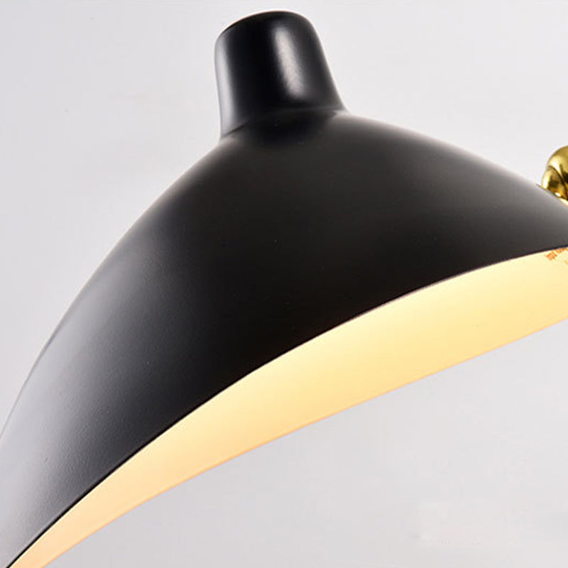 Nordic Metal Wall Light Cap Shape Swing Arm Wall Sconce for Living Room