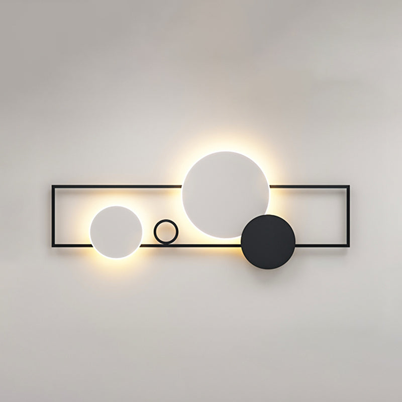 Nordic Style Metal Wall Light Geometric Colorful LED Wall Sconce for Living Room