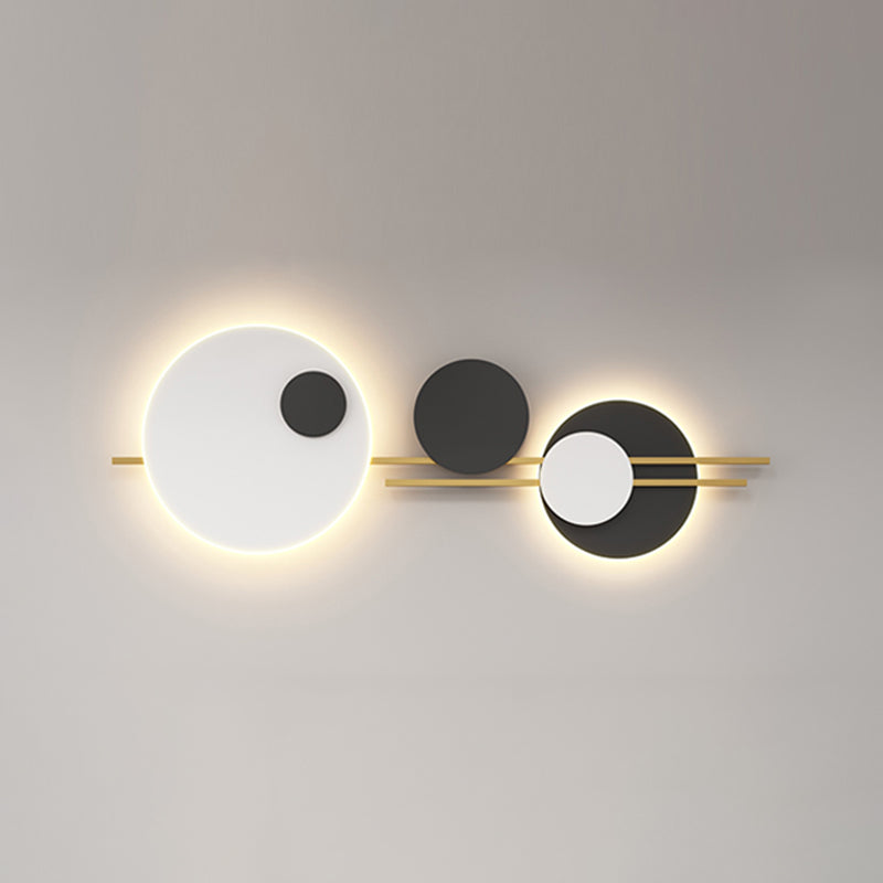 Nordic Style Metal Wall Light Geometric Colorful LED Wall Sconce for Living Room