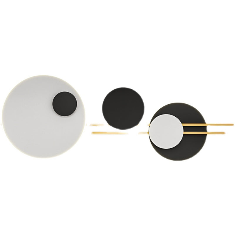 Nordic Style Metal Wall Light Geometric Colorful LED Wall Sconce for Living Room