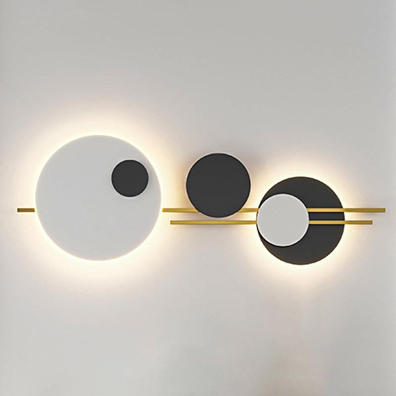 Nordic Style Metal Wall Light Geometric Colorful LED Wall Sconce for Living Room