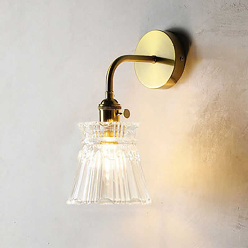Creative Glass Shade Wall Light Fixture Modern Style Wall Sconce Light for Living Room