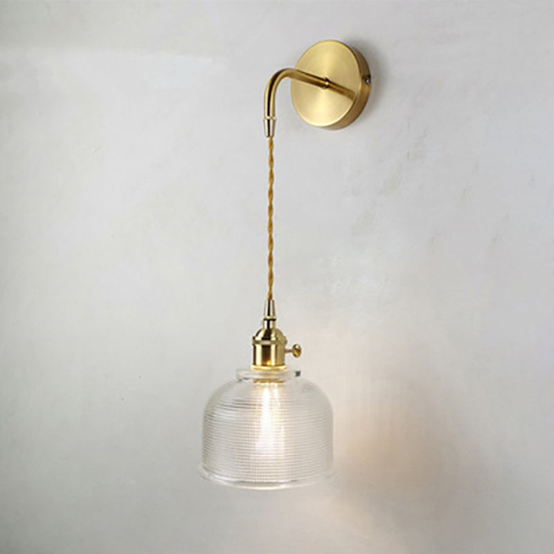 Creative Glass Shade Wall Light Fixture Modern Style Wall Sconce Light for Living Room