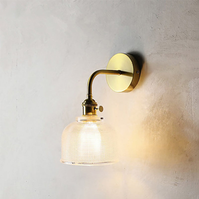 Creative Glass Shade Wall Light Fixture Modern Style Wall Sconce Light for Living Room