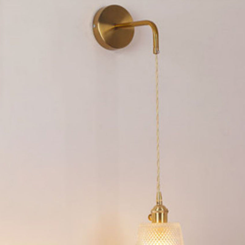 Creative Glass Shade Wall Light Fixture Modern Style Wall Sconce Light for Living Room