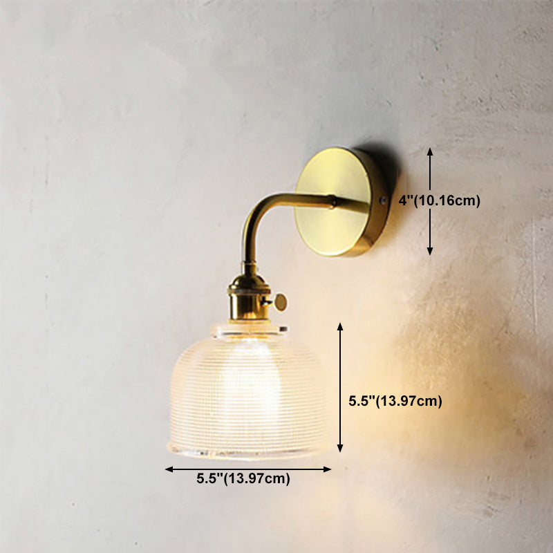 Creative Glass Shade Wall Light Fixture Modern Style Wall Sconce Light for Living Room