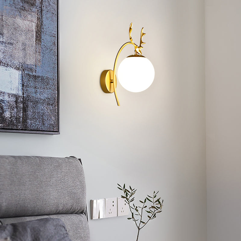 Modern Glass Wall Light Scone Creative Wall Light Fixture for Bedroom