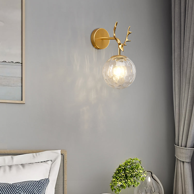 Modern Glass Wall Light Scone Creative Wall Light Fixture for Bedroom