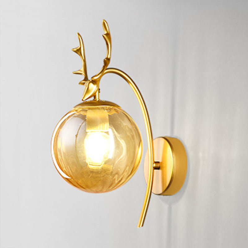 Modern Glass Wall Light Scone Creative Wall Light Fixture for Bedroom