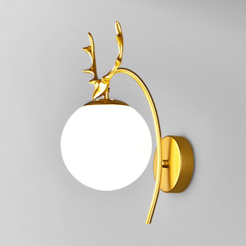 Modern Glass Wall Light Scone Creative Wall Light Fixture for Bedroom
