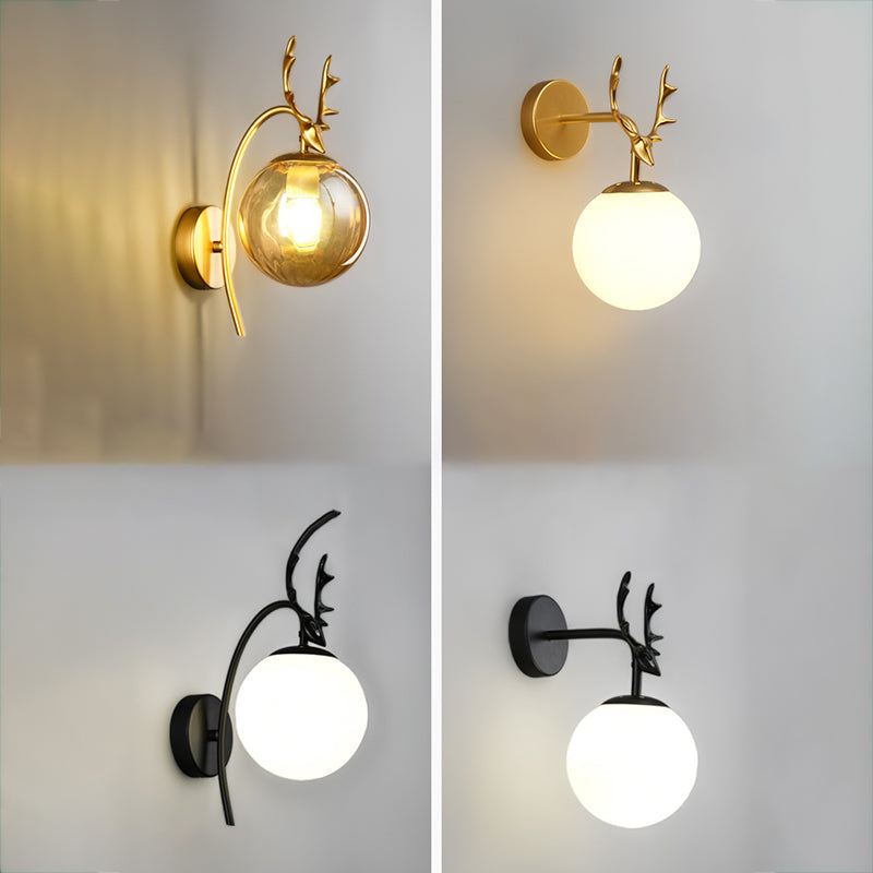 Modern Glass Wall Light Scone Creative Wall Light Fixture for Bedroom