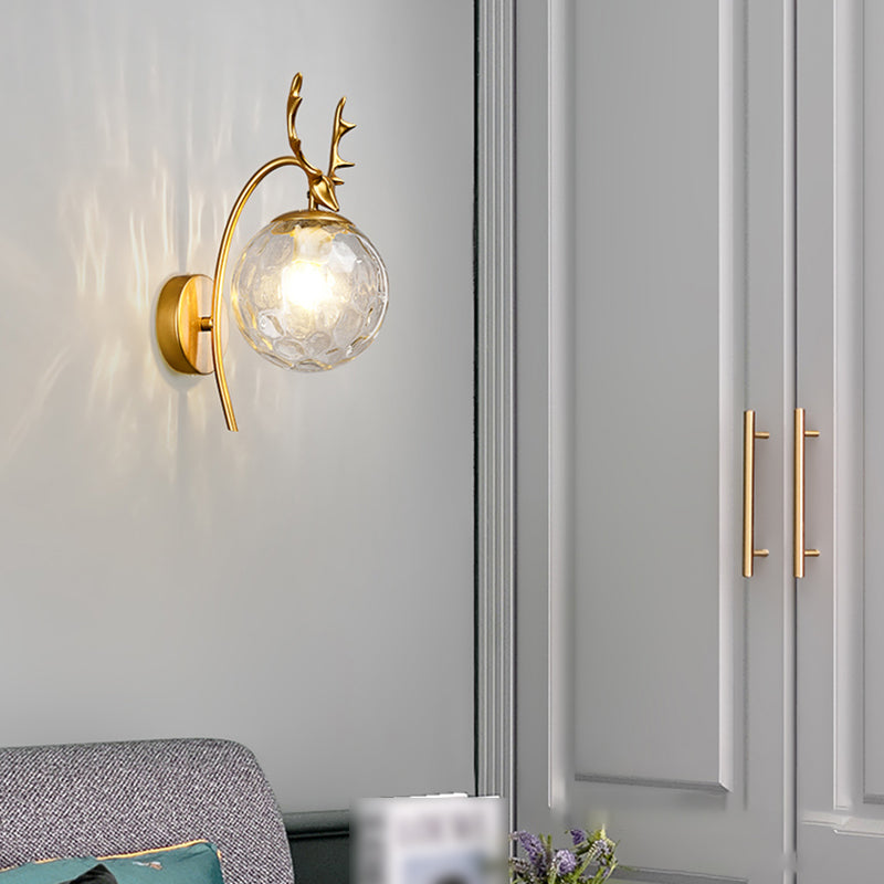 Modern Glass Wall Light Scone Creative Wall Light Fixture for Bedroom